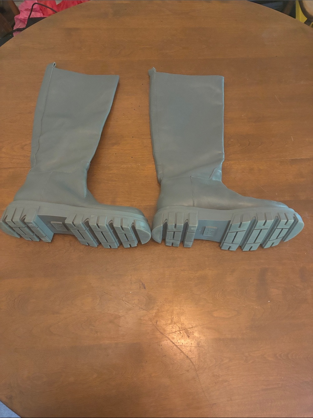 Marc Fisher LTD Malena Tall Gray Lug Sole Boots Size 9.5 M